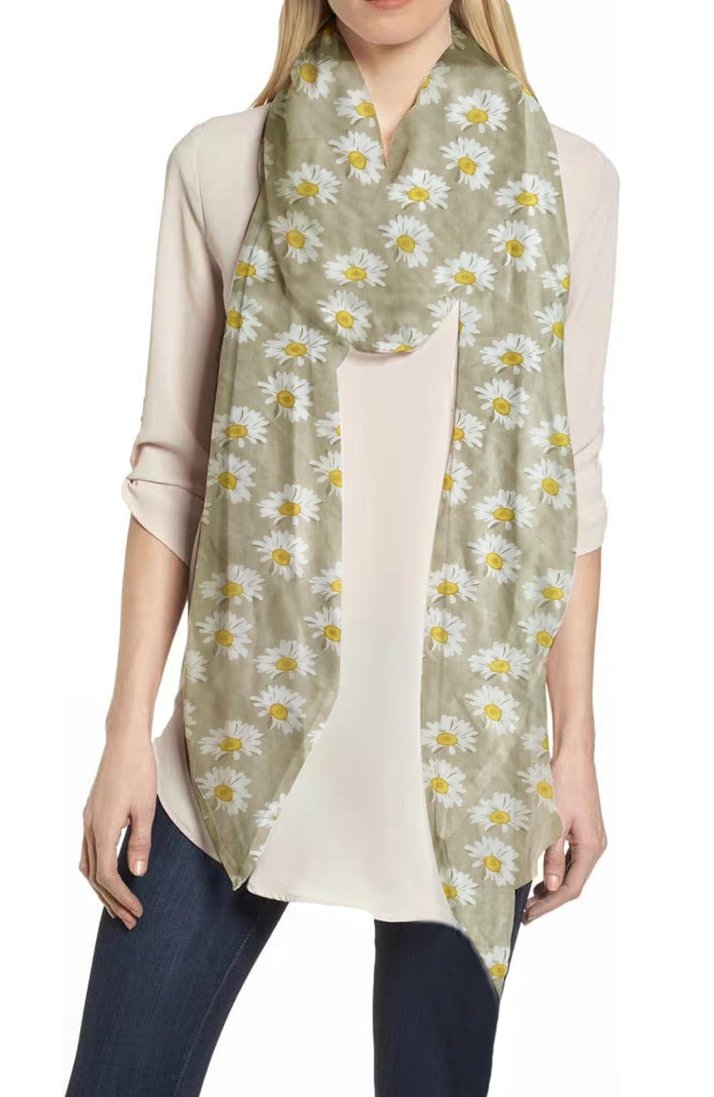 【eL×ONE】Flower Large Scarf Floral Dream Large | Silk Scarves For Women | viens avec moi